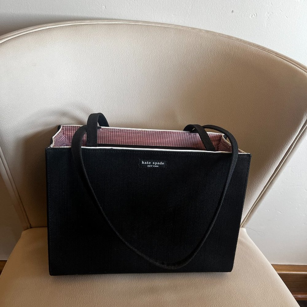 Kate Spade Black Linen Purse - Picture 1 of 4
